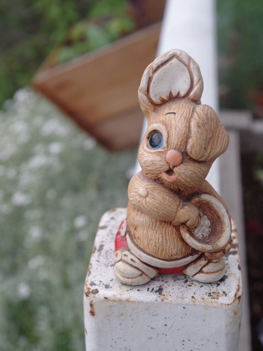 Cut Little Bunny Figurine Cottagecore Midcentury By PenDelfin